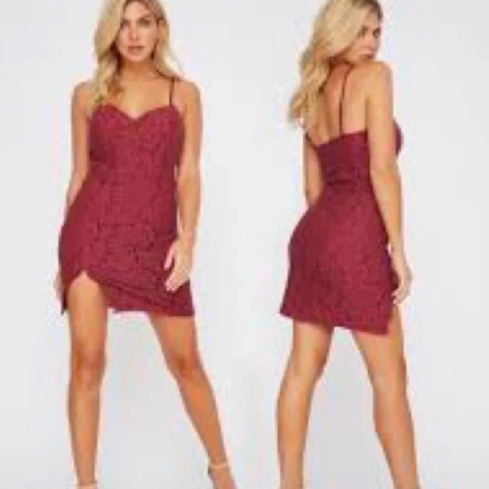 Burgundy Lace Dress